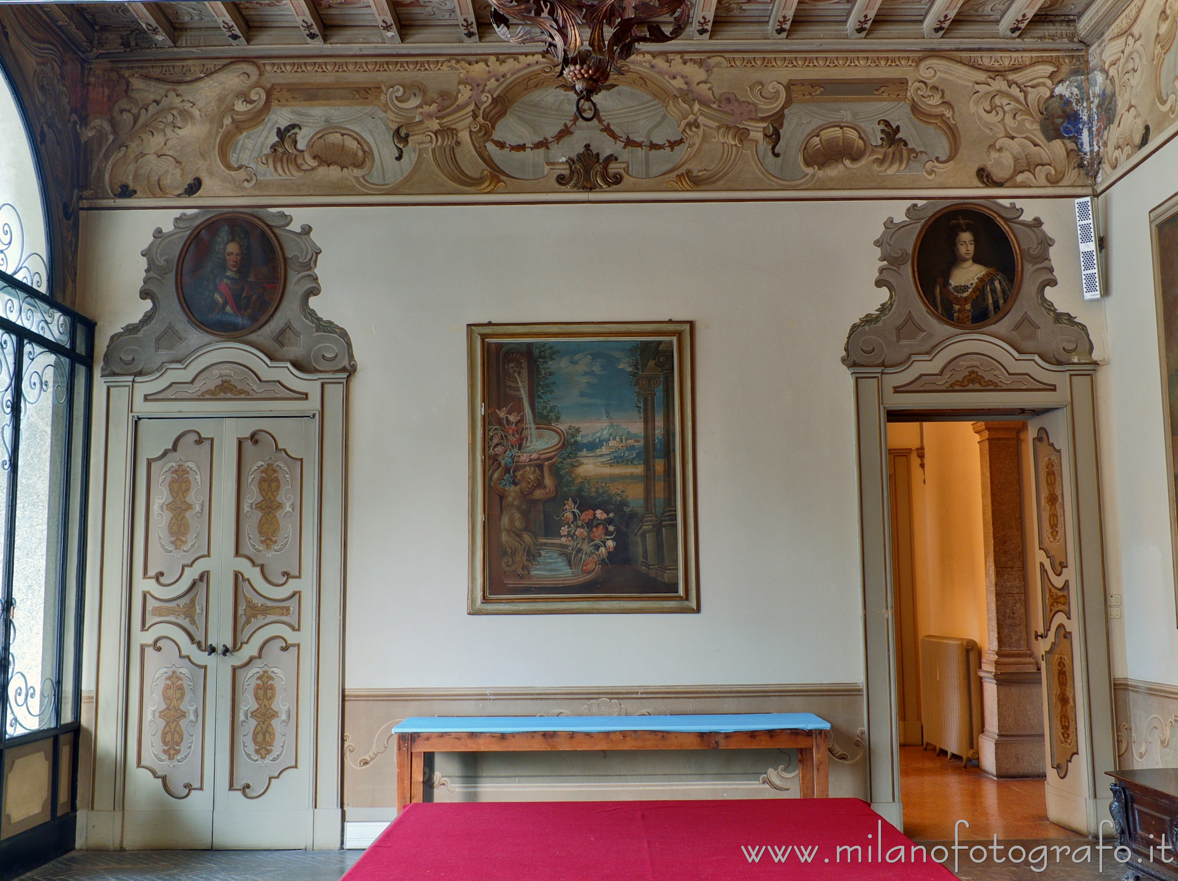 Merate (Lecco, Italy) - Eastern wall of the entrance hall of Villa Confalonieri